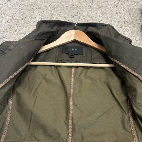 J. Crew S EUC Olive Green waxed barn coat field coat jacket- classic/equestrian - Picture 13 of 13
